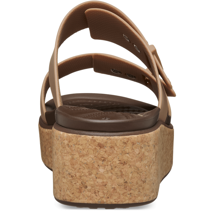 Brooklyn Buckle Low Wedge Cork Sandal - US 8871
