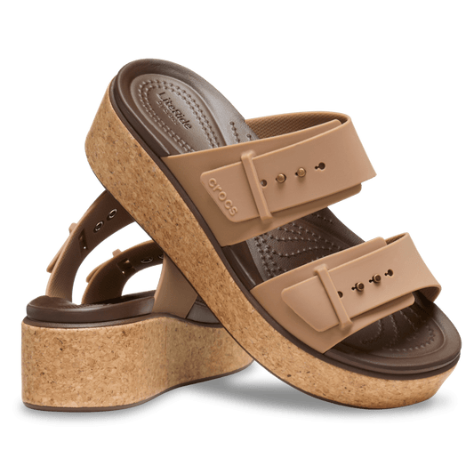 Brooklyn Buckle Low Wedge Cork Sandal - US 8871