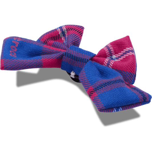 Pink Plaid Knit Bow - US 8881