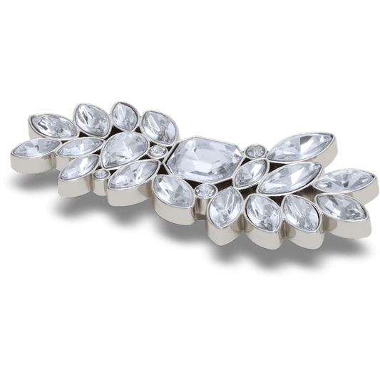 Silver leaf gem charm - US 8909