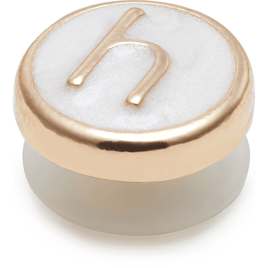 Tiny Pearlized Letter H - US 3018