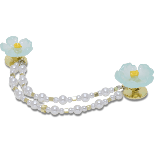 Blue Flower and Pearl Chain - US 7317