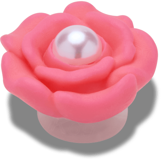Pink Flower With Pearl Center - US 0799