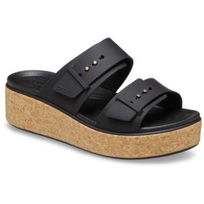 Brooklyn Buckle Low Wedge Cork Sandal - US 7819