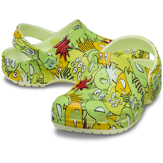 Toddler Classic Glow Monster Camo Clog - US 7691