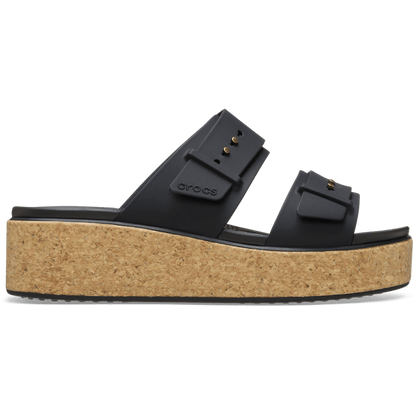 Brooklyn Buckle Low Wedge Cork Sandal - US 7819