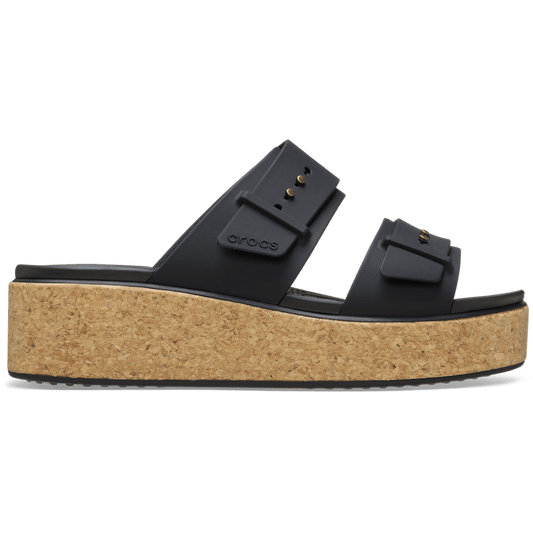Brooklyn Buckle Low Wedge Cork Sandal - US 7819