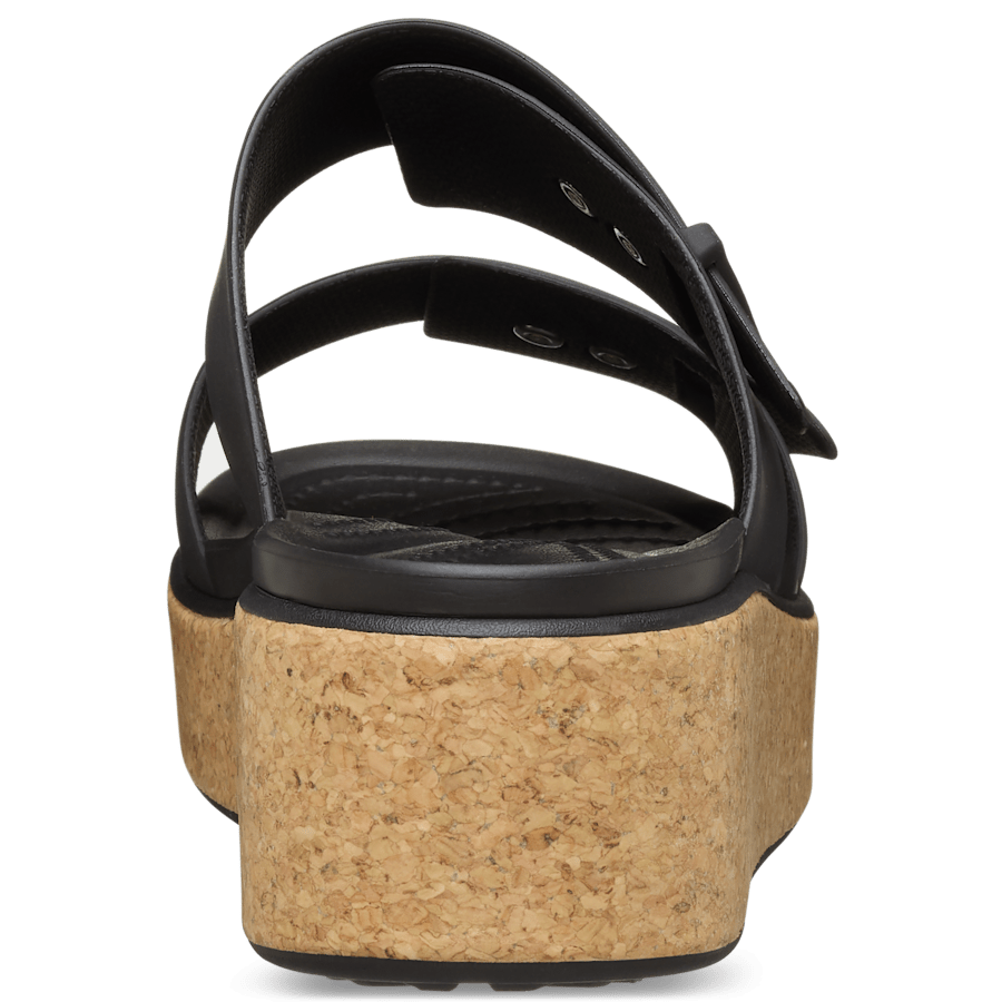 Brooklyn Buckle Low Wedge Cork Sandal - US 7819