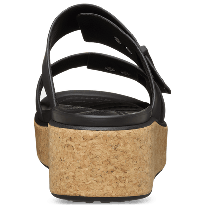 Brooklyn Buckle Low Wedge Cork Sandal - US 7819