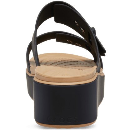 Brooklyn Buckle Low Wedge Matte Wrap Sandal - US 9532
