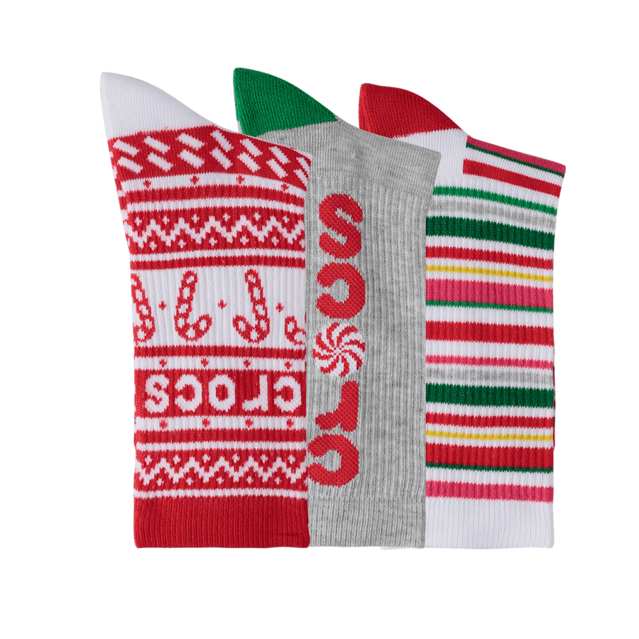 CrocsSocks Candy Cane 3-Pack - US 9965