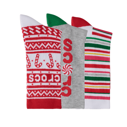 CrocsSocks Candy Cane 3-Pack - US 9965