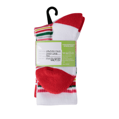 CrocsSocks Candy Cane 3-Pack - US 9965