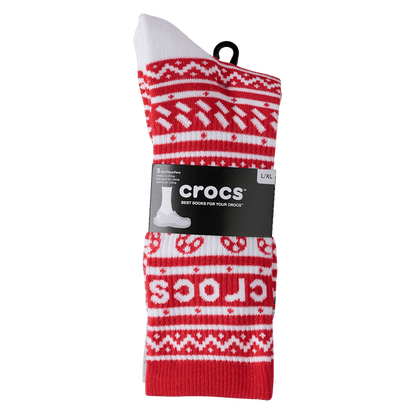 CrocsSocks Candy Cane 3-Pack - US 9965