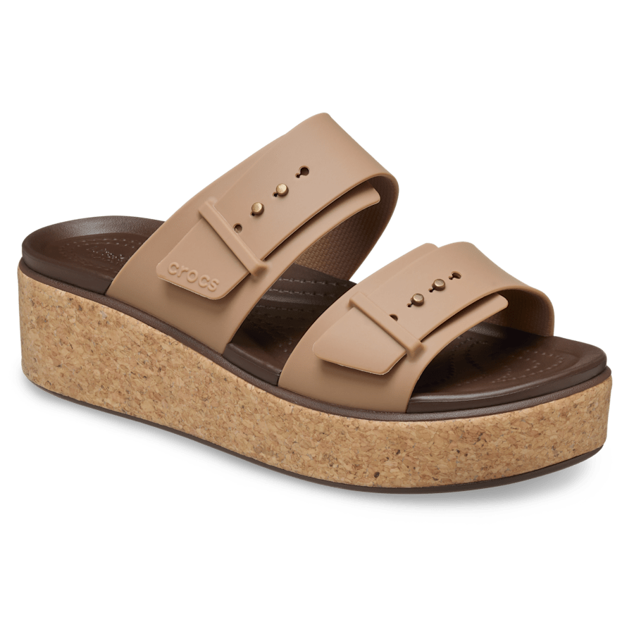 Brooklyn Buckle Low Wedge Cork Sandal - US 8871