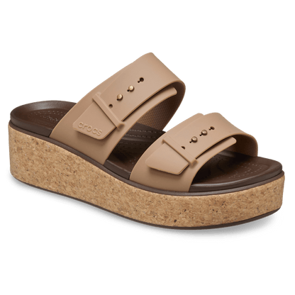 Brooklyn Buckle Low Wedge Cork Sandal - US 8871