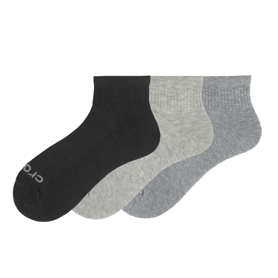 Cushion Quarter Crew Socks 3PK - US 1543