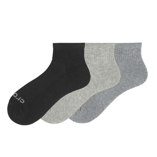 Cushion Quarter Crew Socks 3PK - US 1543