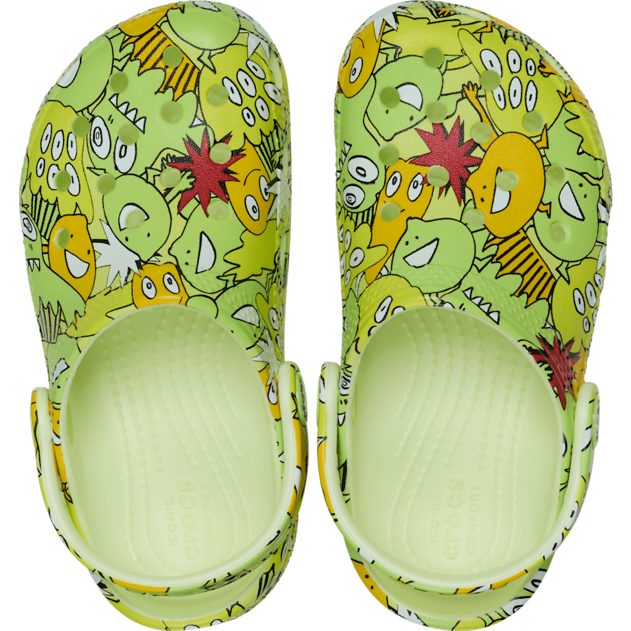 Toddler Classic Glow Monster Camo Clog - US 7691