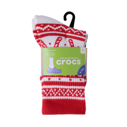 CrocsSocks Candy Cane 3-Pack - US 9965