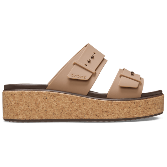 Brooklyn Buckle Low Wedge Cork Sandal - US 8871