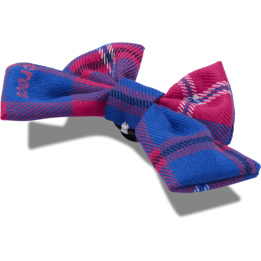 Pink Plaid Knit Bow - US 8881