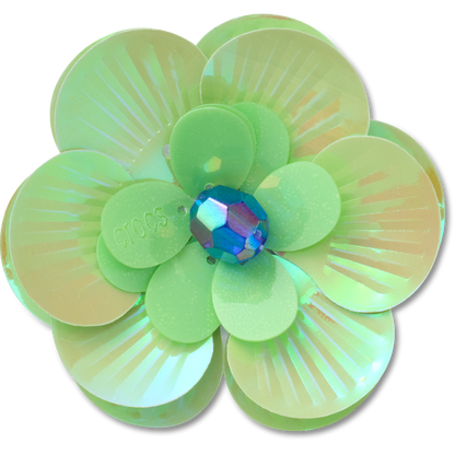 Sequin Green Flower - US 0650