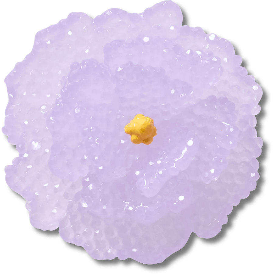 Beaded Purple Flower - US 5137