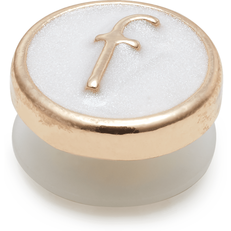 Tiny Pearlized Letter F - US 4826