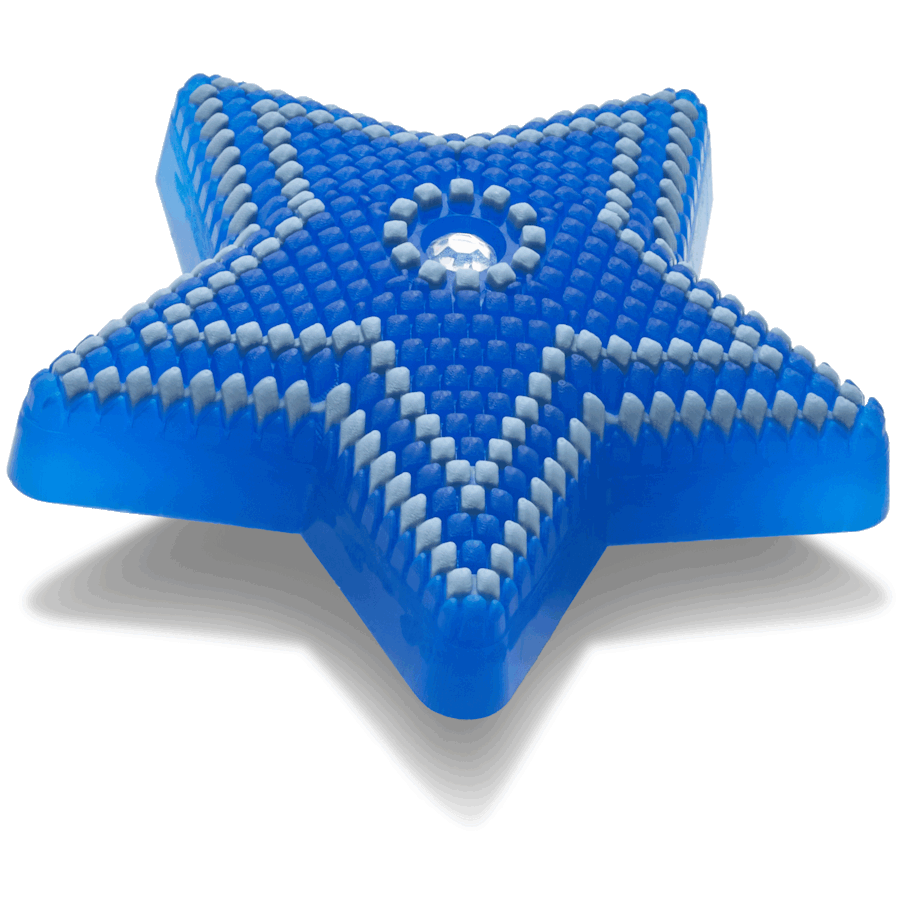 Lights Up Blue Star With Gem - US 3562