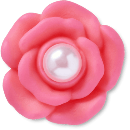 Pink Flower With Pearl Center - US 0799