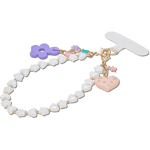 Beaded Heart Flower Phone Wristlet - US 4414