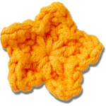Crafted Crochet Orange Star - US 1170