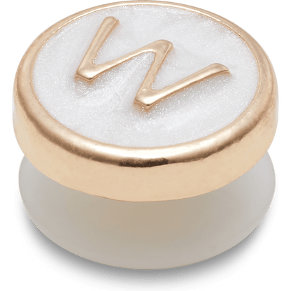 Tiny Pearlized Letter W - US 6281