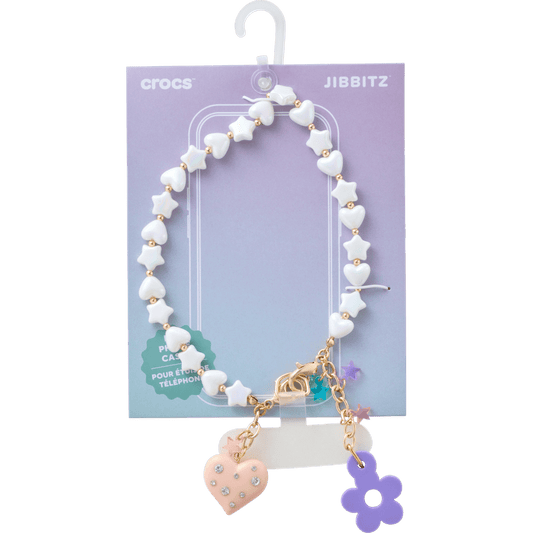 Beaded Heart Flower Phone Wristlet - US 4414