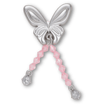 Silver Beaded Meta Butterfly - US 3963