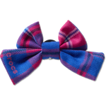 Pink Plaid Knit Bow - US 8881