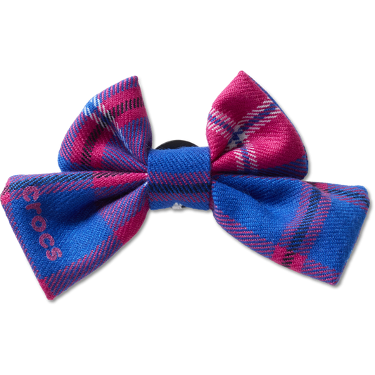 Pink Plaid Knit Bow - US 8881