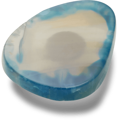 Blue Glass Cut Stone - US 0558