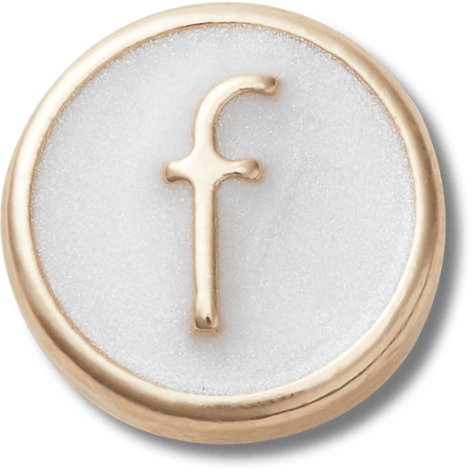 Tiny Pearlized Letter F - US 4826