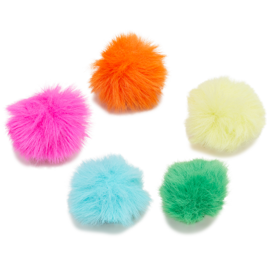 80s Neon Puff Ball 5 Pack - US 8362