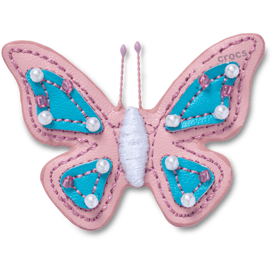 Faux Leather Pink Butterfly - US 4283