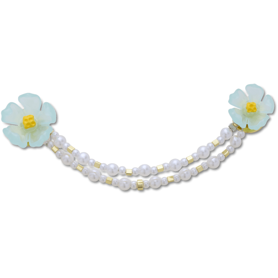 Blue Flower and Pearl Chain - US 7317