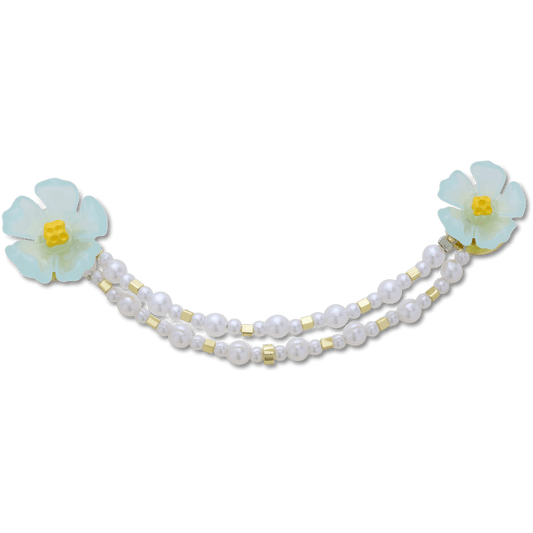 Blue Flower and Pearl Chain - US 7317