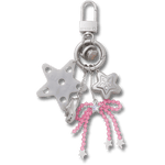 Stars and Beaded Bow Bag Charm - US 9107