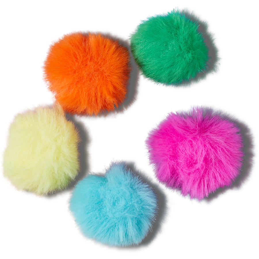 80s Neon Puff Ball 5 Pack - US 8362