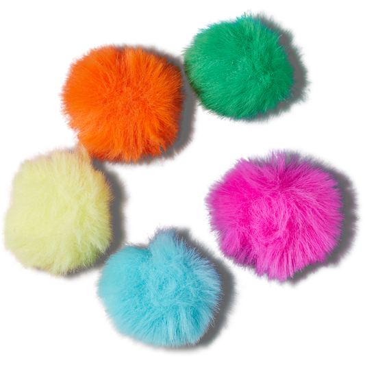 80s Neon Puff Ball 5 Pack - US 8362