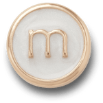 Tiny Pearlized Letter M - US 7939