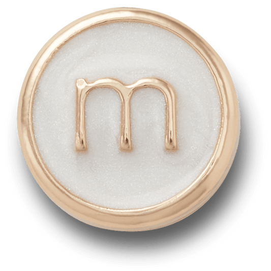 Tiny Pearlized Letter M - US 7939