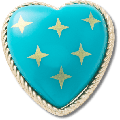 Turquoise and Gold Heart - US 9393